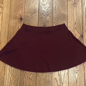 Forever 21 Deep Red Skater Skirt